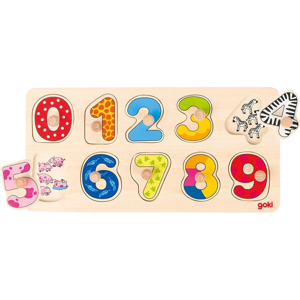 Goki Steckpuzzle Zahlen 0-9 2J+