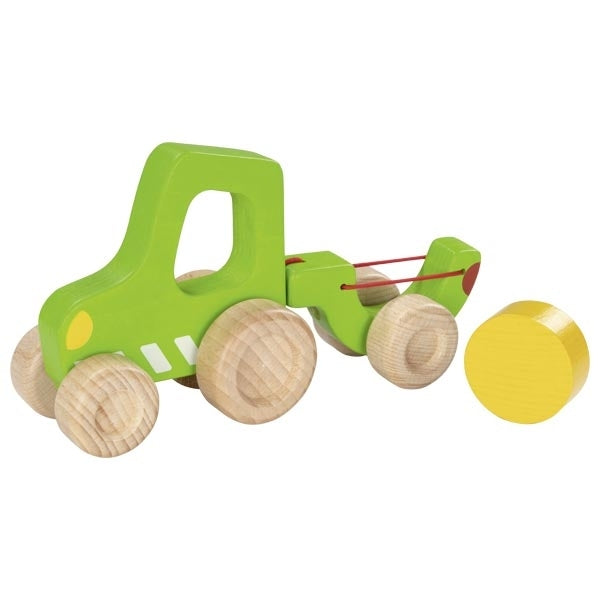 goki Kleiner grüner Traktor aus Holz 2J+