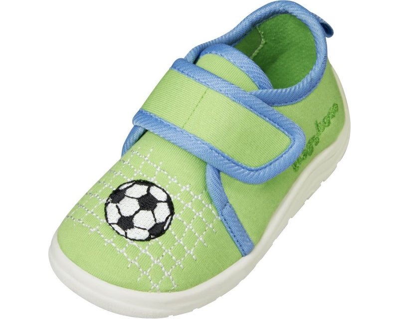Playshoes Hausschuh Fußball Grün