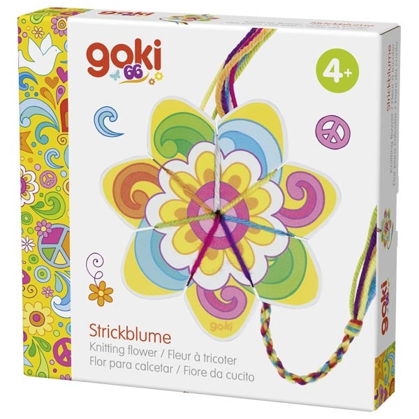 Goki 66 Bunte Strickblume aus Holz