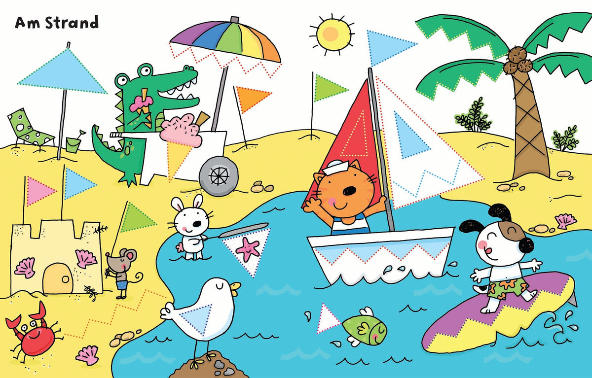 Usborne Wisch und Weg Buch Schwungübungen 4J+