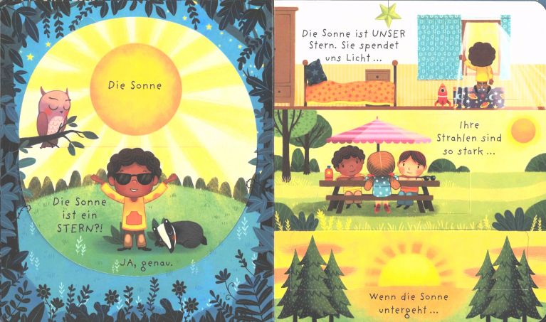 Usborne Kinderbuch mit Klappen: Erklär mir was Sterne sind 3J+