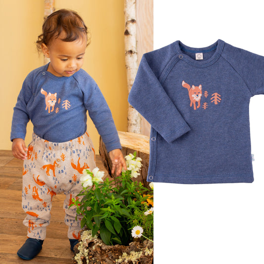 Iobio by Popolini Baby Shirt Langarm Col. Foxes Herbst/Winter 24/25