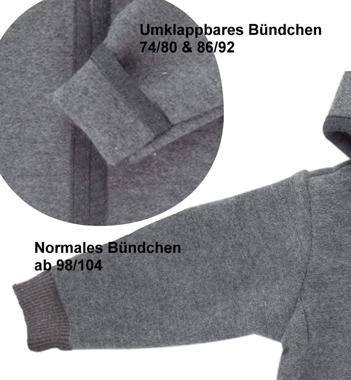 iobio Wollwalk Kaputzenjacke aus Schurwolle