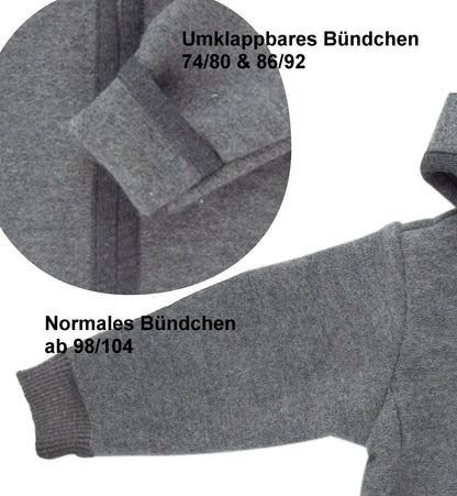 iobio Wollwalk Kaputzenjacke aus Schurwolle