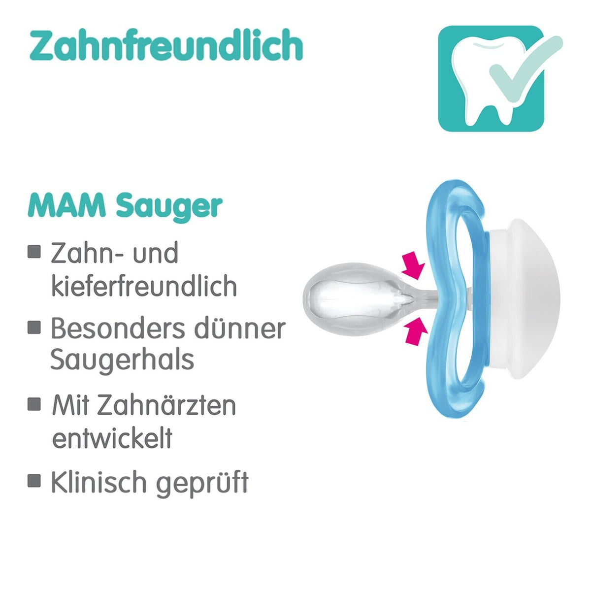MAM SUPREME Silikon Schnuller Symmetrisch Oval Junge / Mädchen 0-6M 6-16M  + Box