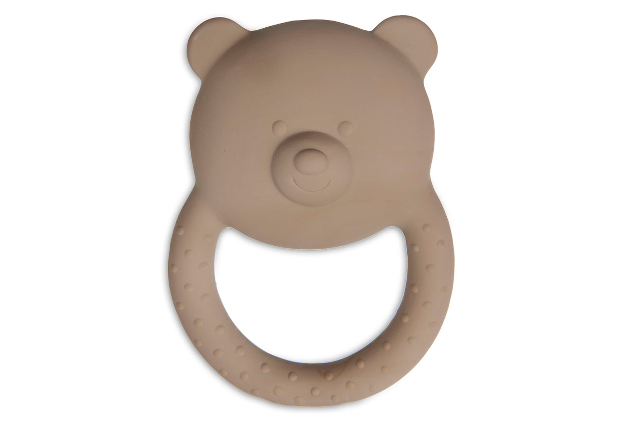 Jollein Baby Beißring aus Latex - Teddy Bear Biscuit