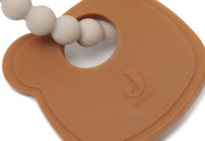 Jollein Baby Beißring Silikon Teddy Bear Schlüsselbund