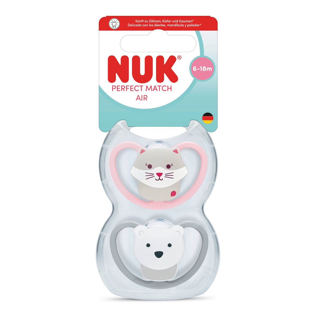 NUK Perfect Match AIR Baby Schnuller Silikon 2er Box