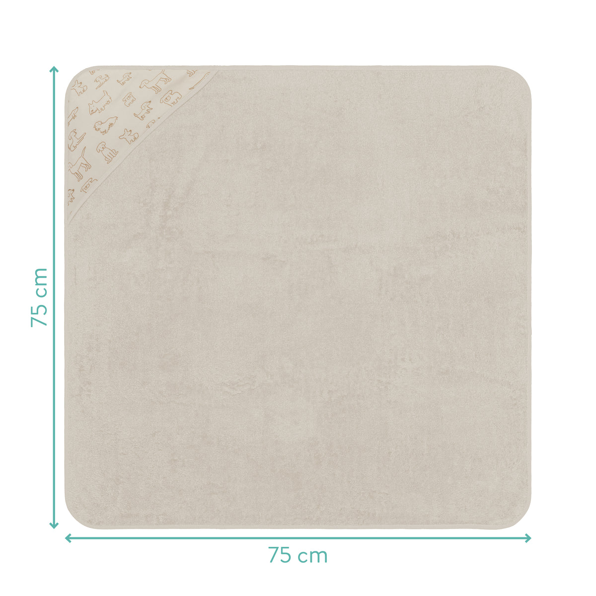 Fillikid Kapuzenbadetuch 75x75cm