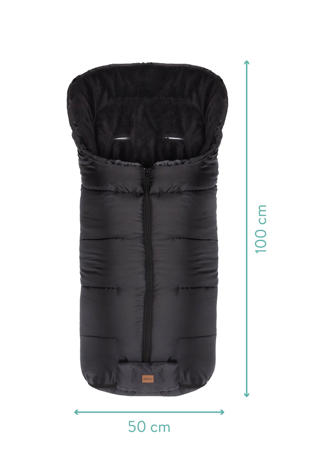 Fillikid Kinderwagen Winter Fußsack ECO Big Schwarz