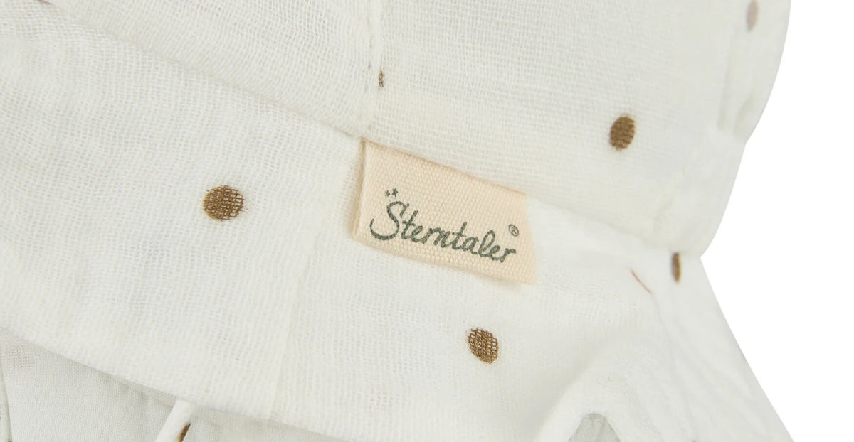 Sterntaler Musselin UV Sonnenhut mit Nackenschutz, Modell: Pünktchen