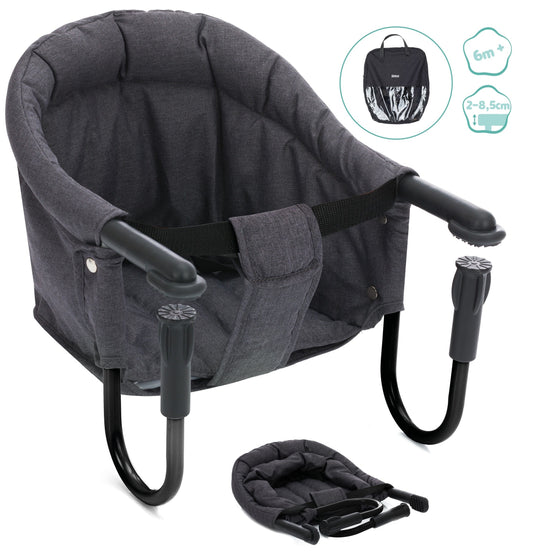 fillikid Baby Tischsitz Flexy Grau Melange, zum Anklemmen an der Tischplatte