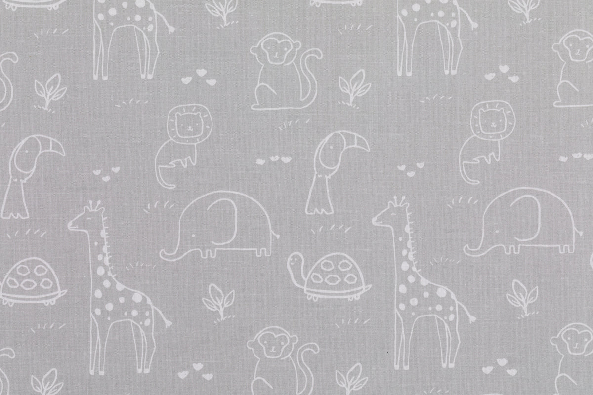 fillikid Baby Reisebettmatratze Safari grau gerollt