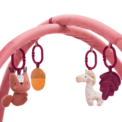 Fillikid Babygym Spielbogen Tierfreunde Beerenrosa