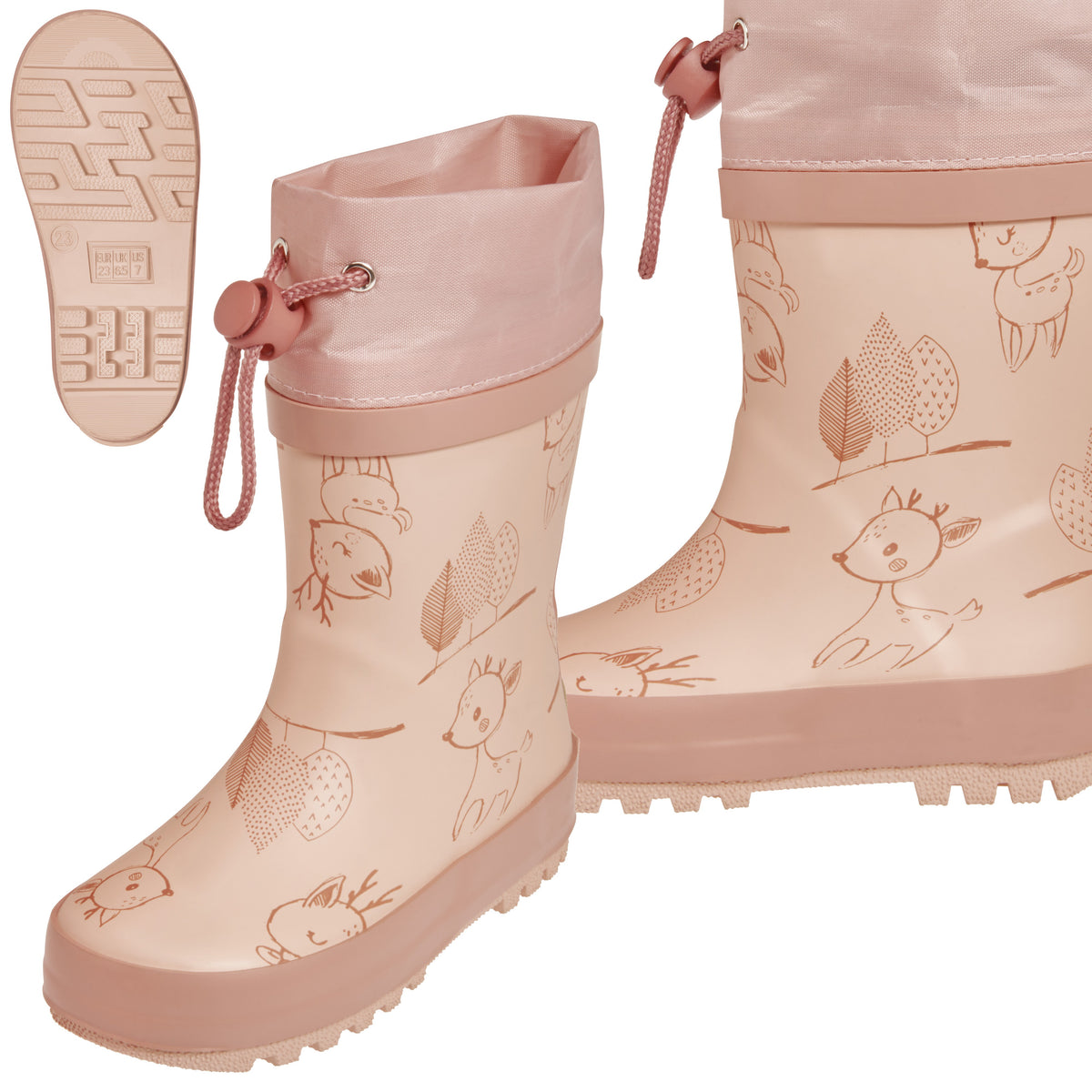 Playshoes Gummistiefel Reh rosa