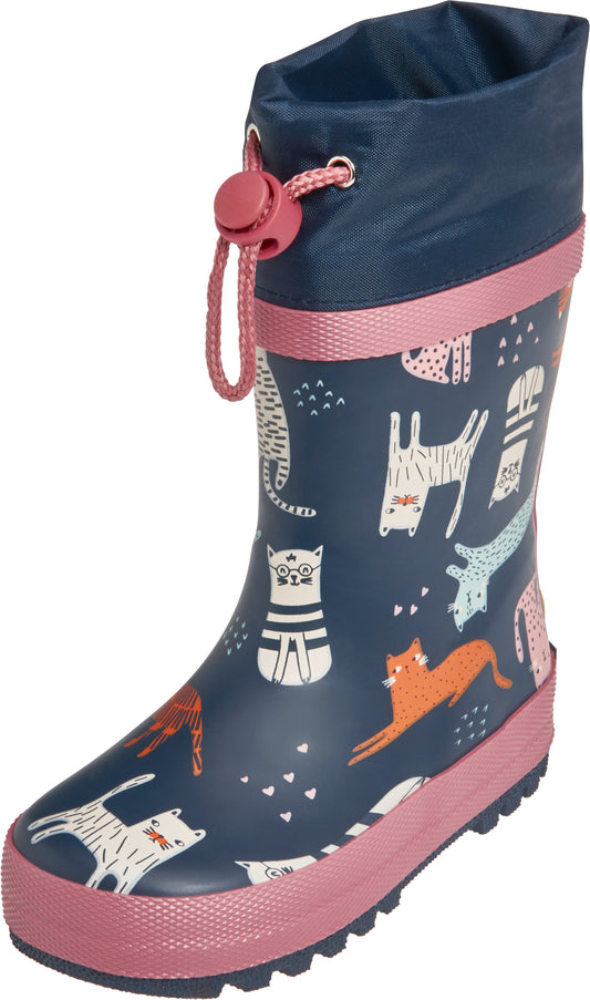Playshoes Gummistiefel Katzen Dunkelblau