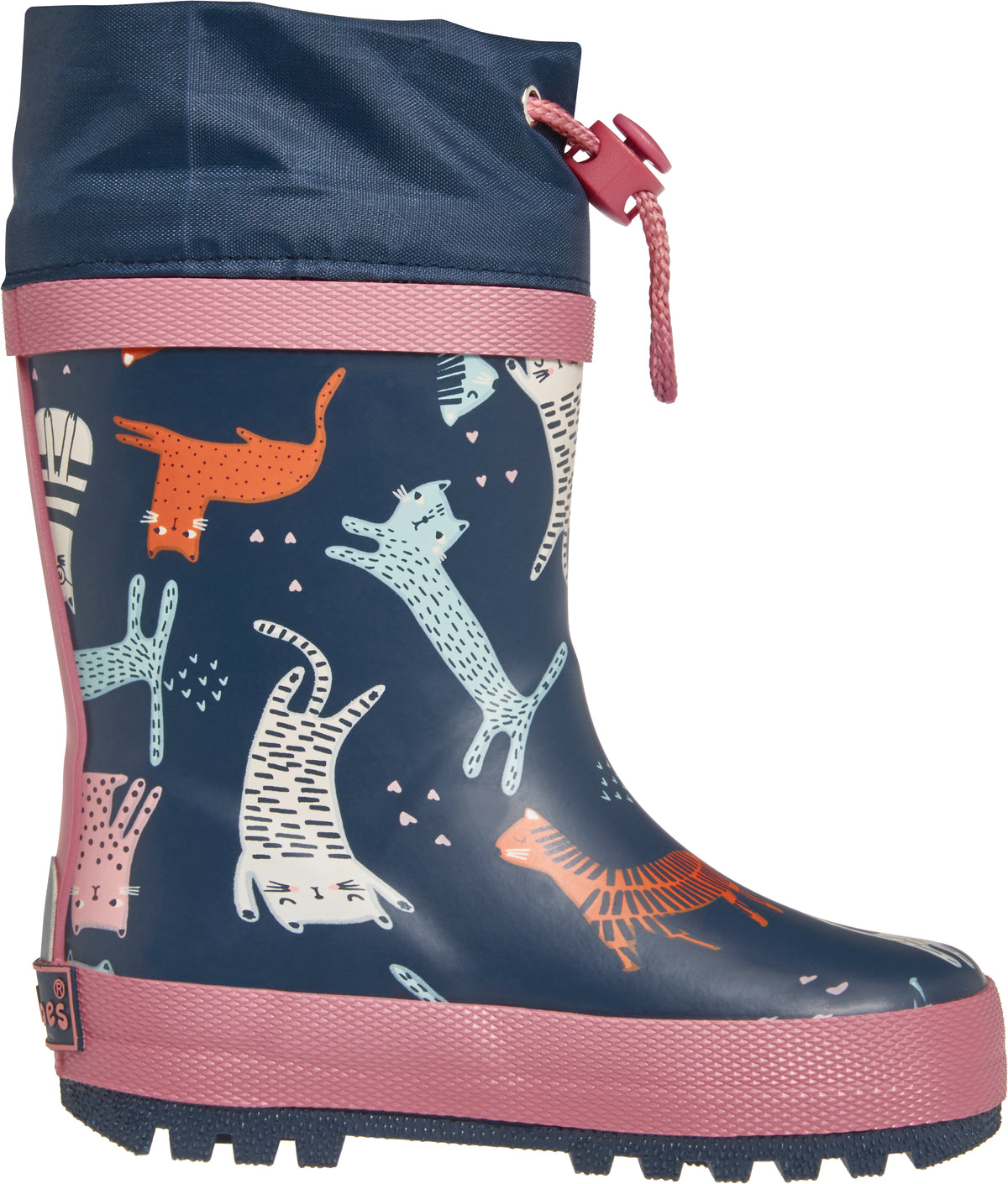 Playshoes Gummistiefel Katzen Dunkelblau