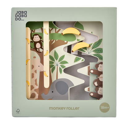 Jabadabado Baby Holzspiel Kletteraffe + Bananenrutsche 12m+