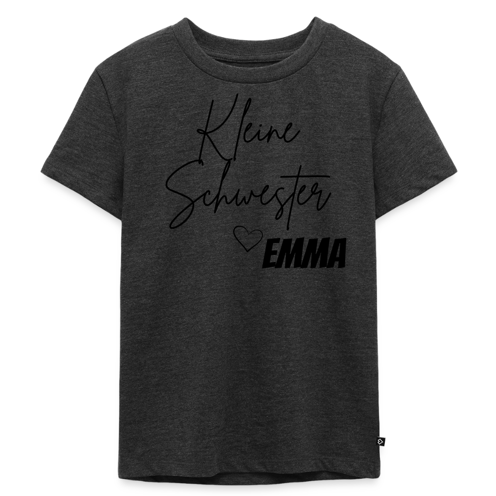 Geschwistershirt Kleine Schwester - Anthrazit meliert