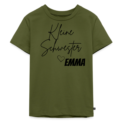 Geschwistershirt Kleine Schwester - Khaki