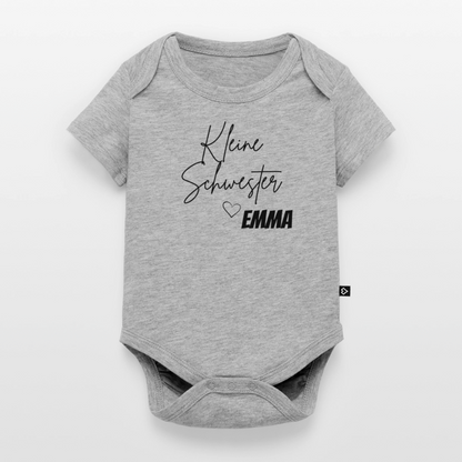Baby Bio-Kurzarm-Body - Grau meliert