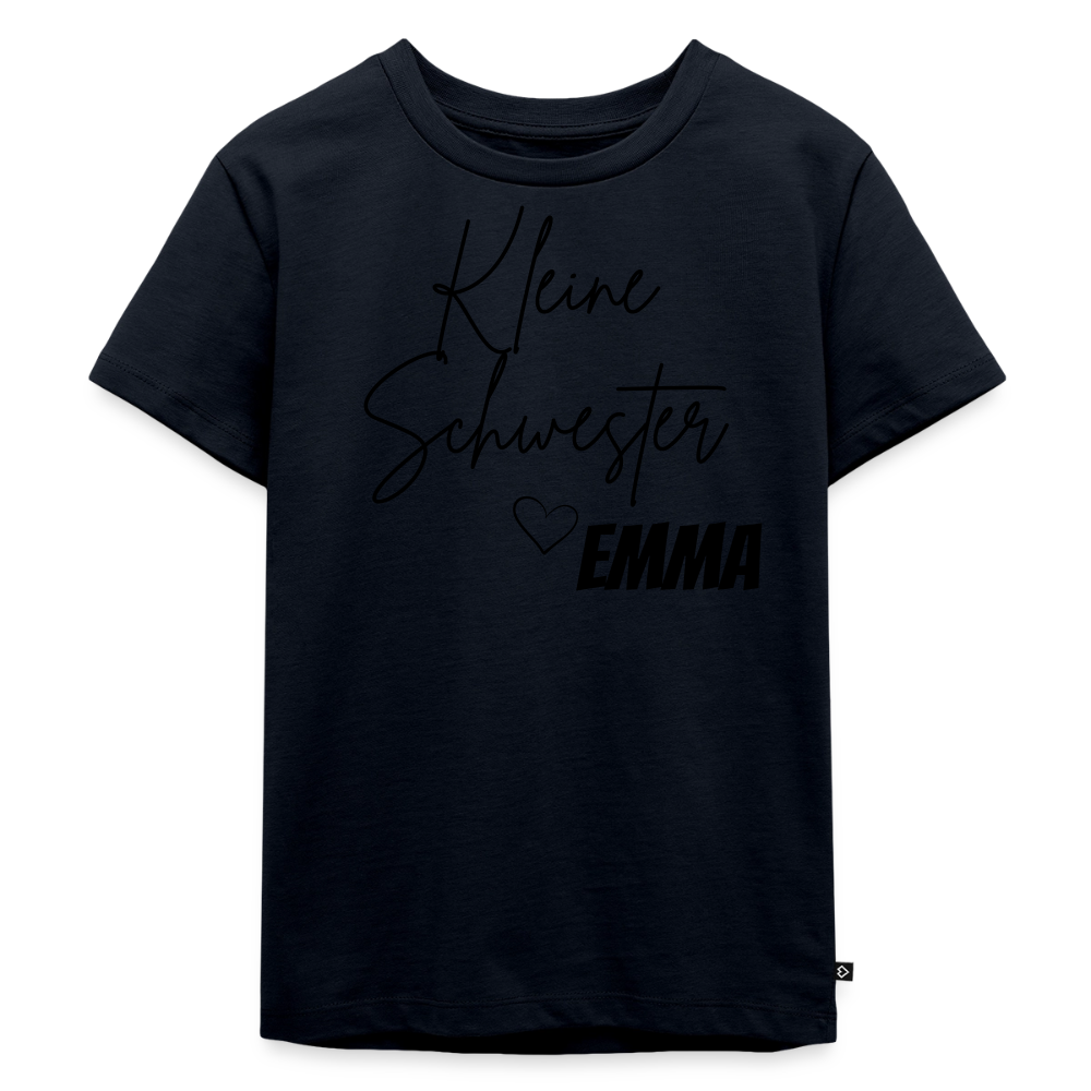 Geschwistershirt Kleine Schwester - Navy