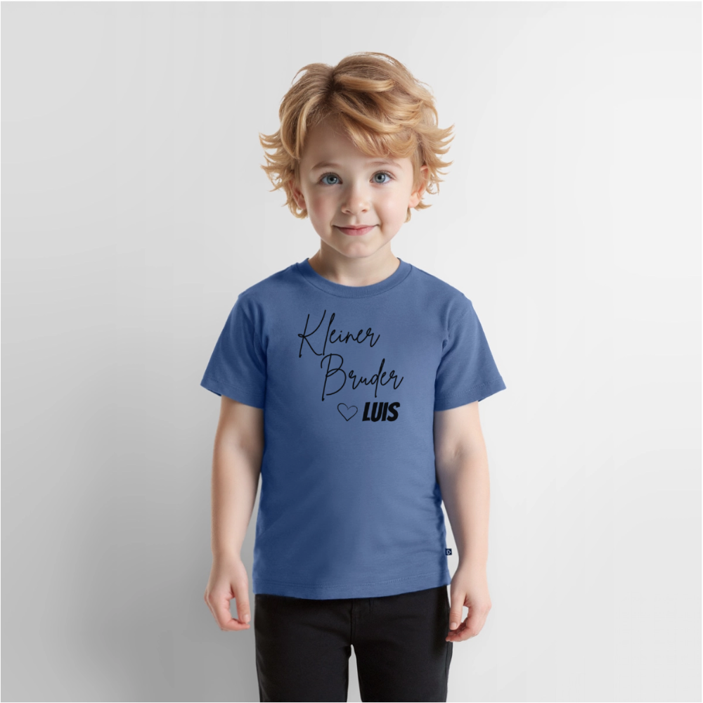 Geschwistershirt Kleiner Bruder - Taubenblau