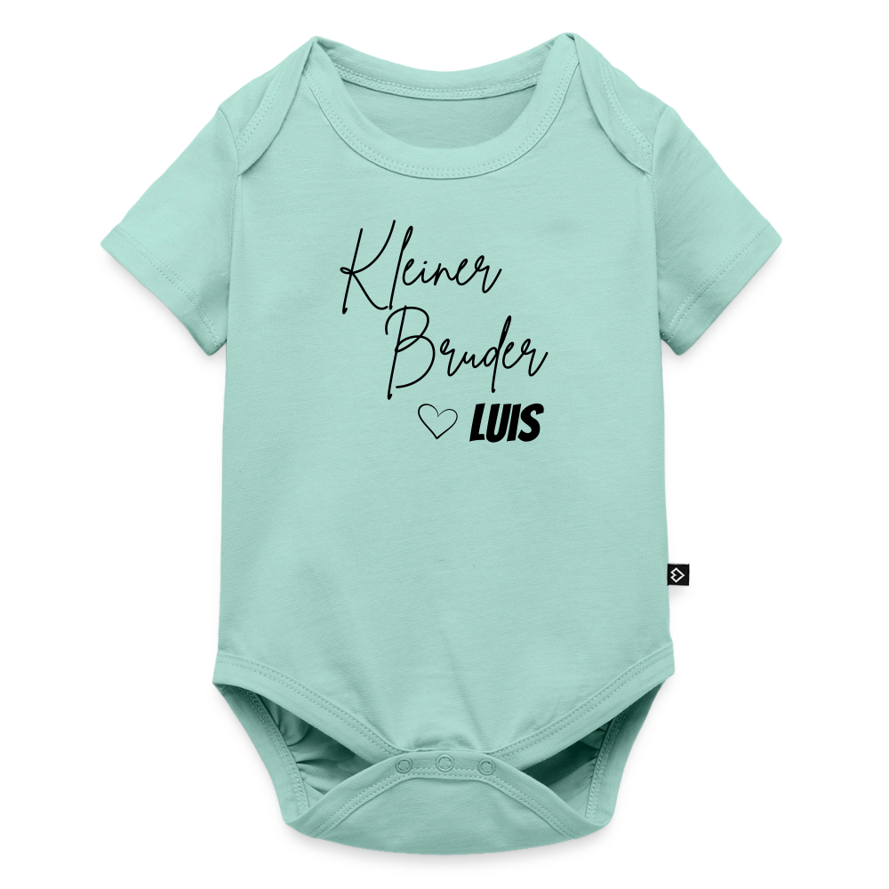 Baby Bio-Kurzarm-Body Kleiner Bruder - Mint 
