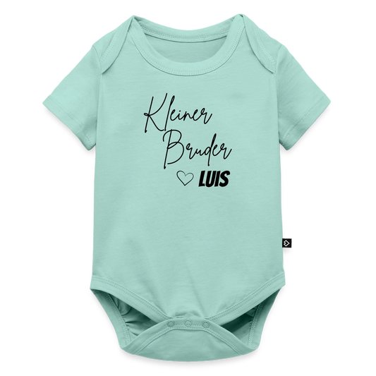 Baby Bio-Kurzarm-Body Kleiner Bruder - Mint 