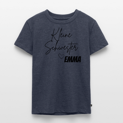 Geschwistershirt Kleine Schwester - Jeansblau 