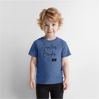 Geschwistershirt Großer Bruder - Taubenblau