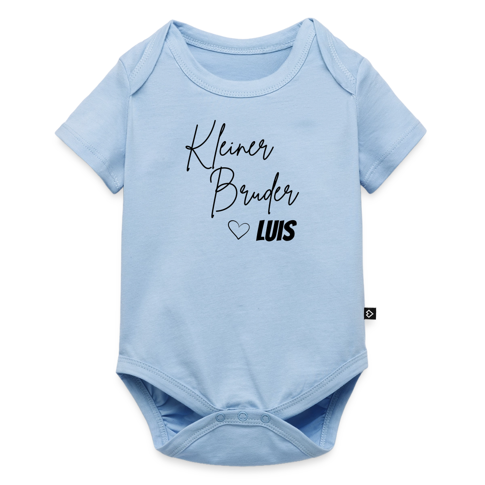 Baby Bio-Kurzarm-Body Kleiner Bruder - Hellblau
