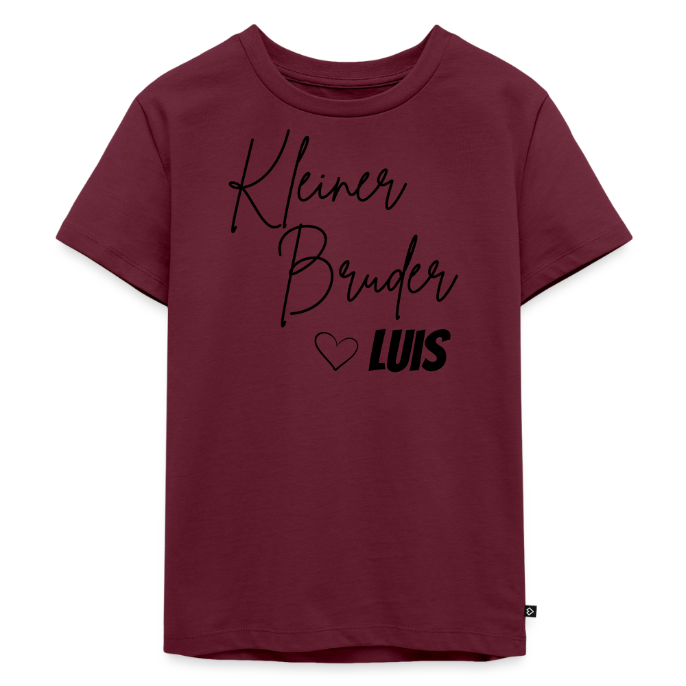 Geschwistershirt Kleiner Bruder - Burgunderrot