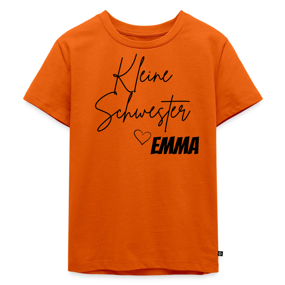Geschwistershirt Kleine Schwester - Orange 