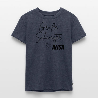 Geschwistershirt Große Schwester - Jeansblau 