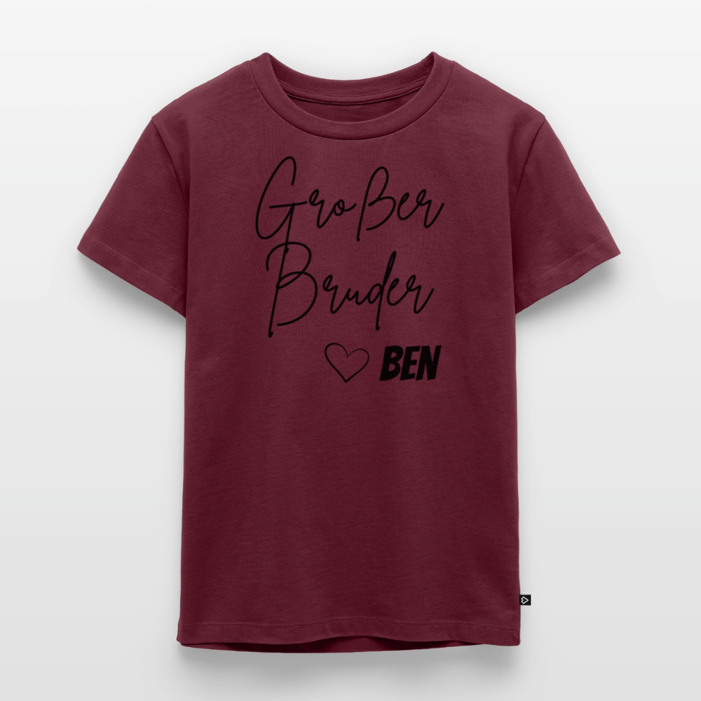 Geschwistershirt Großer Bruder - Burgunderrot