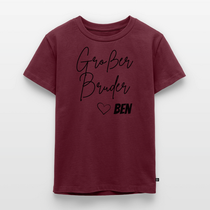 Geschwistershirt Großer Bruder - Burgunderrot
