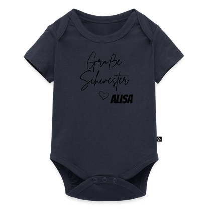 Geschwisterbody Große Schwester - Navy
