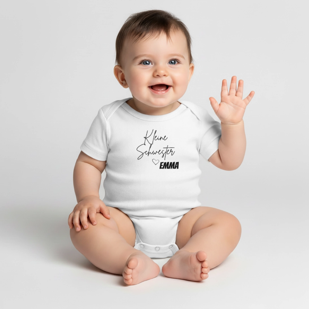 Baby Bio-Kurzarm-Body - Weiß
