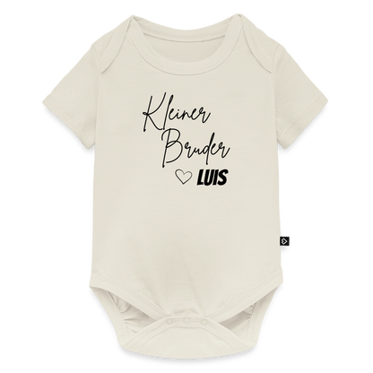 Baby Bio-Kurzarm-Body Kleiner Bruder - Naturweiß