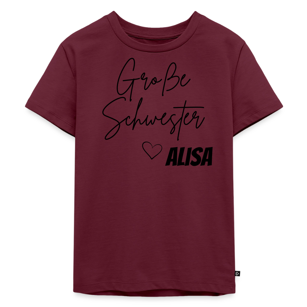Geschwistershirt Große Schwester - Burgunderrot