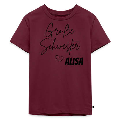 Geschwistershirt Große Schwester - Burgunderrot