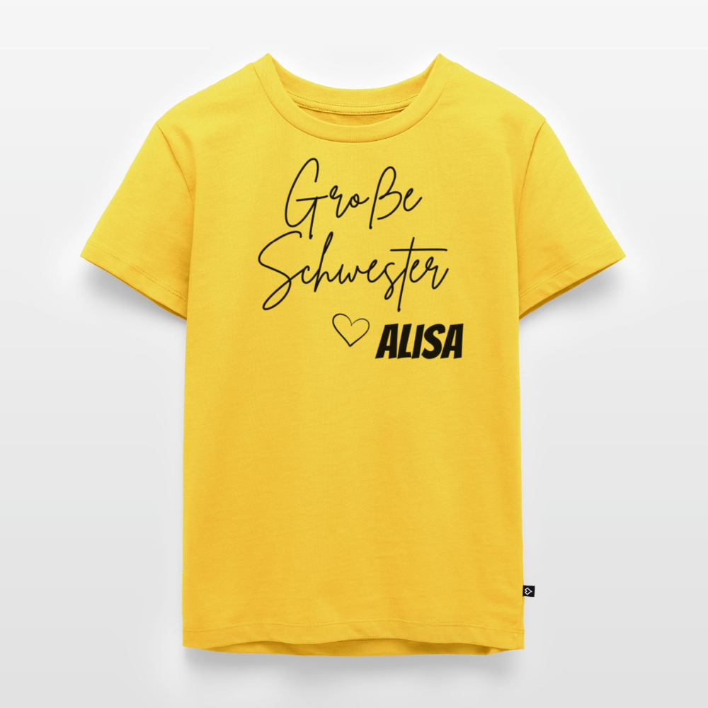 Geschwistershirt Große Schwester - Sonnengelb