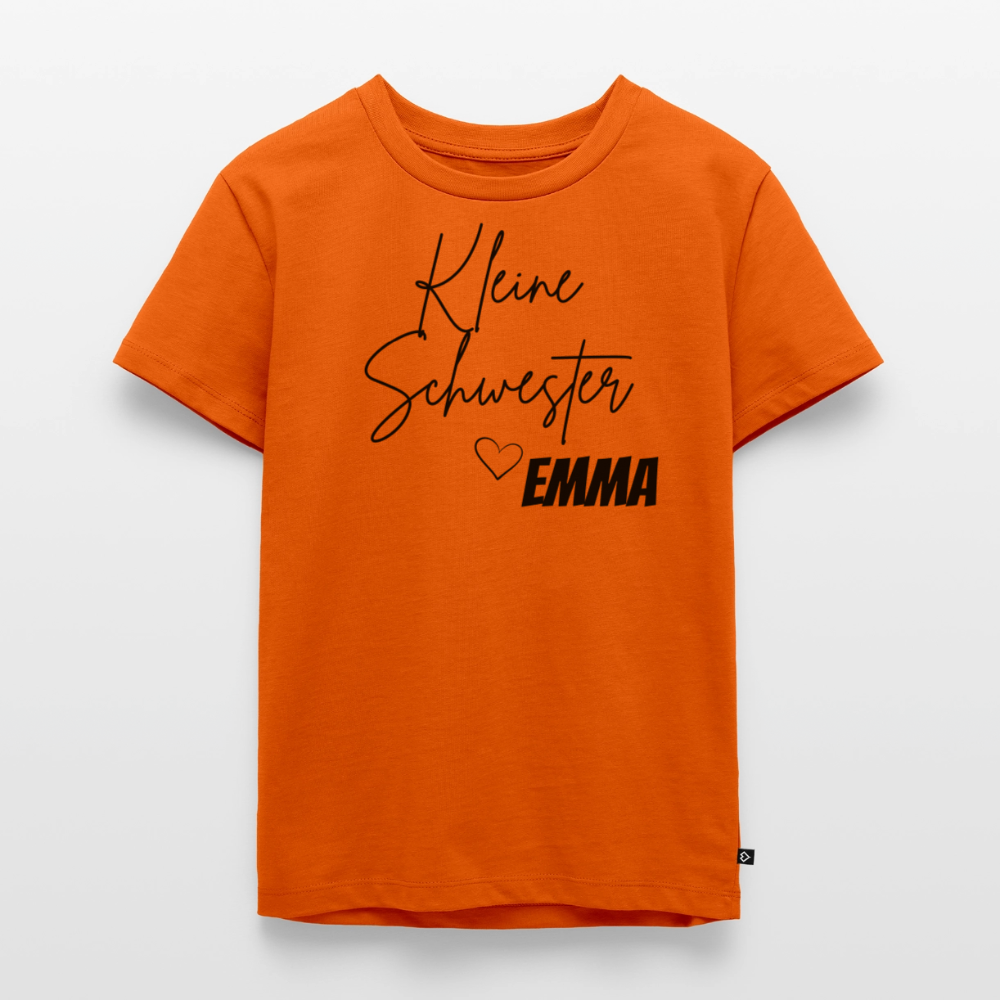Geschwistershirt Kleine Schwester - Orange 