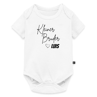 Baby Bio-Kurzarm-Body Kleiner Bruder - Weiß
