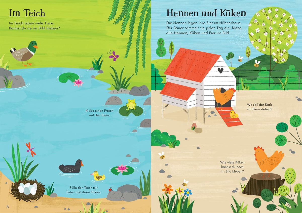 Usborne Kinder Stickerbuch: Auf dem Bauernhof