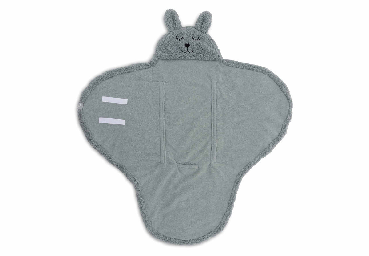 Jollein Wickeldecke Einschlagdecke Bunny Sea Green