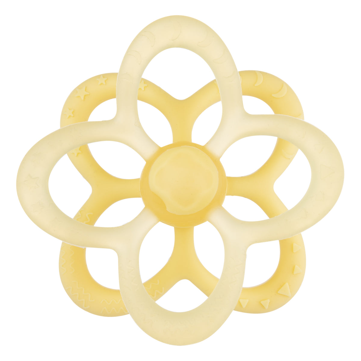 Canpol babies Sensory Silicon Beißring 2in1 Blume gelb 3m+