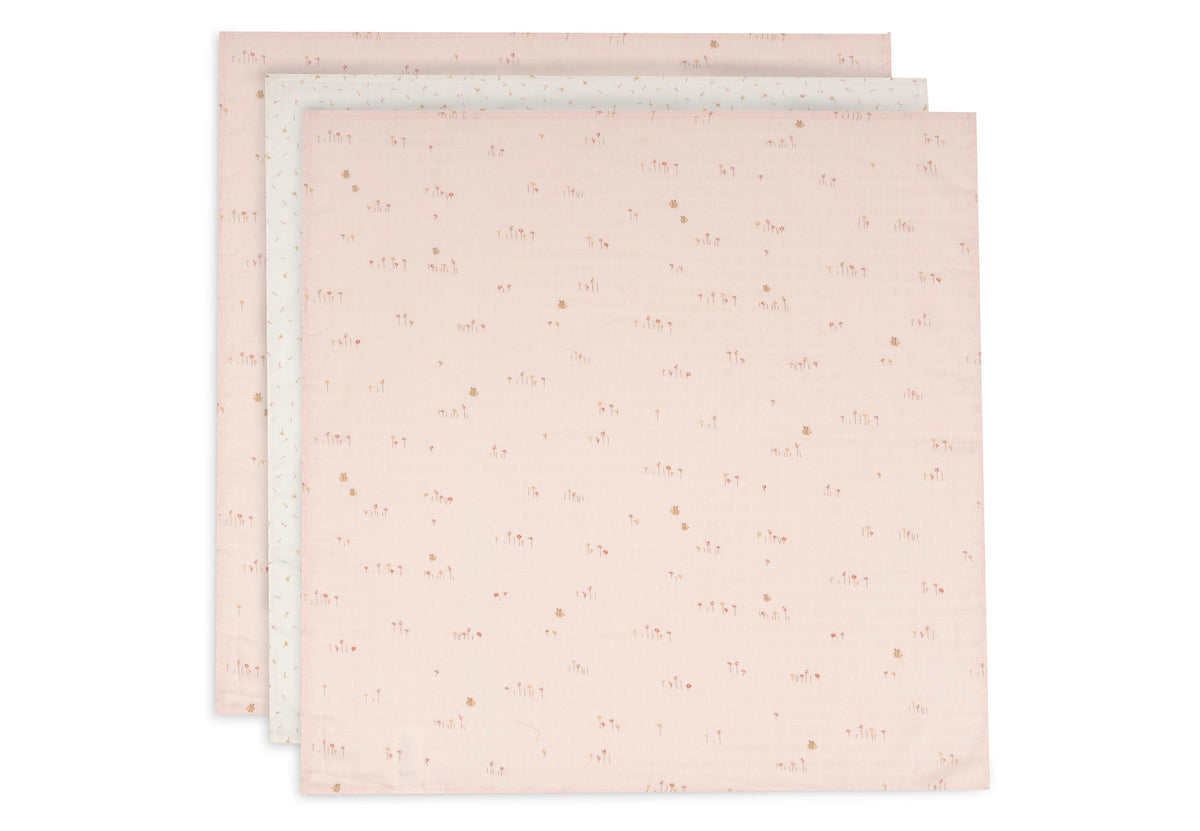 Jollein Mulltücher 70x70cm Pretty Picnic 3er Pack